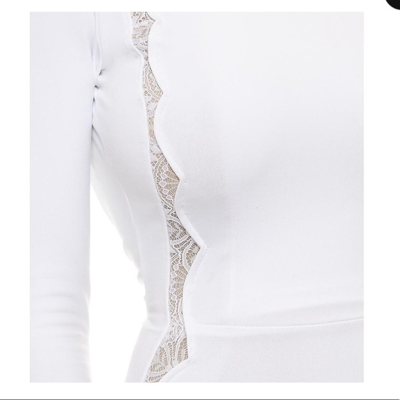 NWT David Lerner white open back fit & - Picture 4 of 9